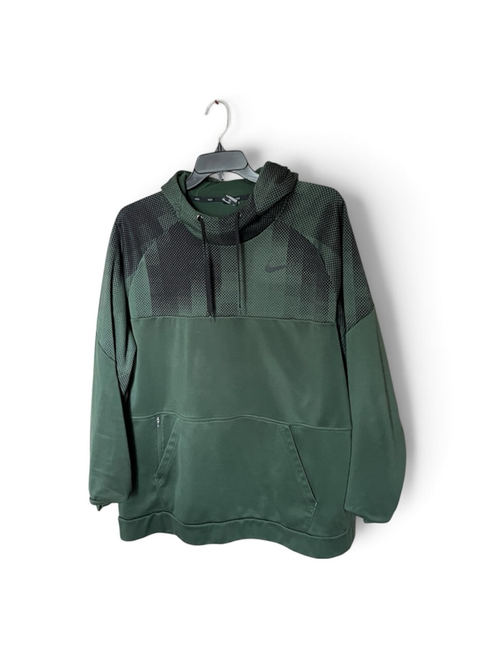 Nike Dri-Fit Standard Fit Green With Black Hoodie CU7829-337 Size XXL